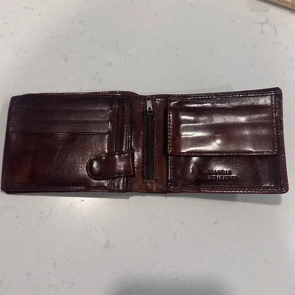 Vera Pelle Men’s  Brown Leather Bi-Fold Wallet - Picture 7 of 16